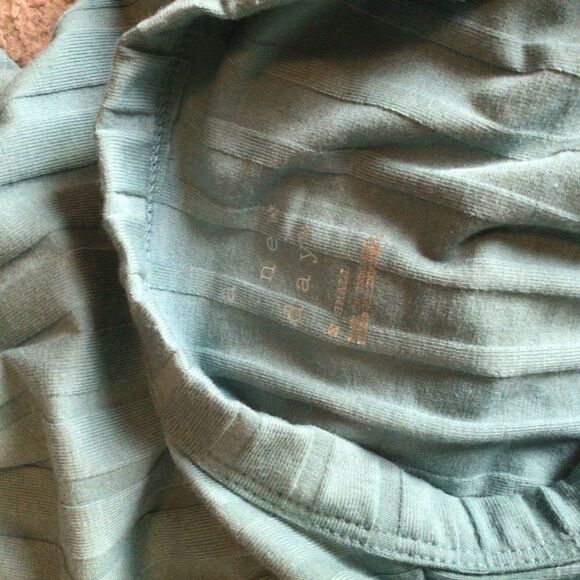 NWT A new day size extra small ribbed long sleeve blouse Teal color - Picture 8 of 8